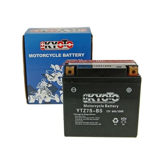 Batería Yamaha Yfm 250 r raptor 2008-2009 Kyoto 712080 YTZ7S-BS Batería Yamaha Yfm 250 r raptor 2008-2009 Kyoto 712080 YTZ7S-BS